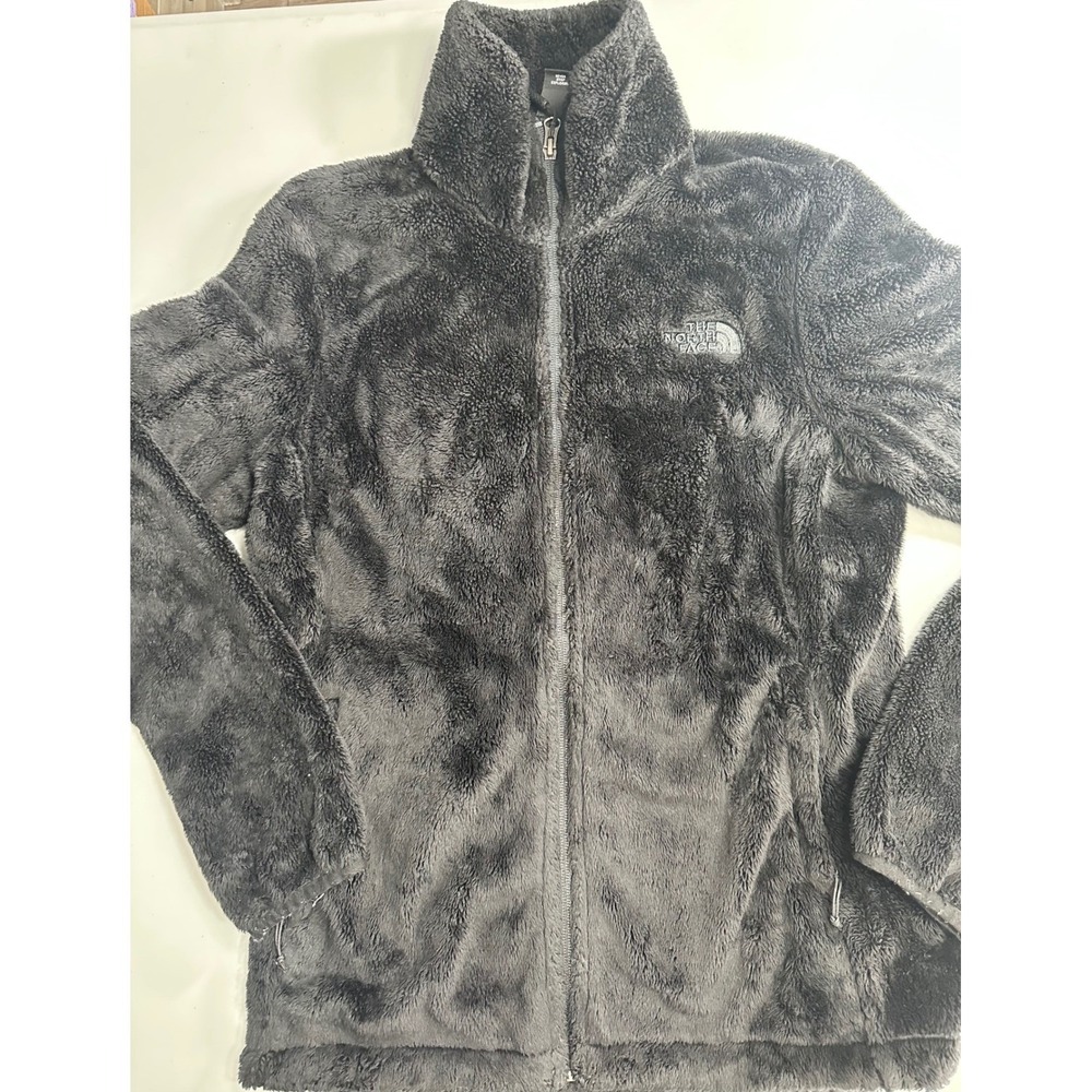 The North Face Osito Fleece Jacket Womens Small Black Full Zip High Pile Plush
